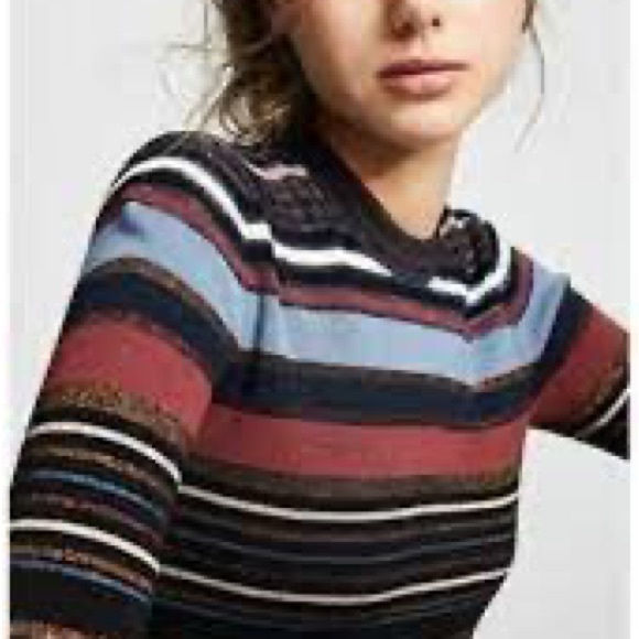 VERONICA BEARD Palmas Striped Metallic Sweater In Multicolored, SM - Picture 3 of 7